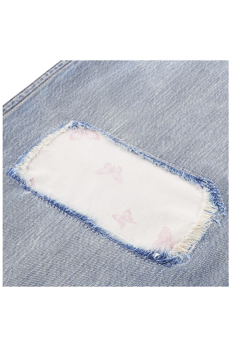 Kids' Baggy Patch Destroyed Jeans, Alternate, color, STRATUS DESTROY