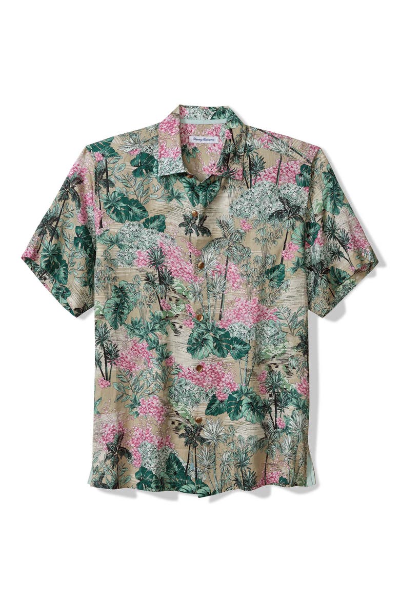 Catalina Coast Short Sleeve Linen Button-Up Shirt, Main, color, SPRING MEADOW
