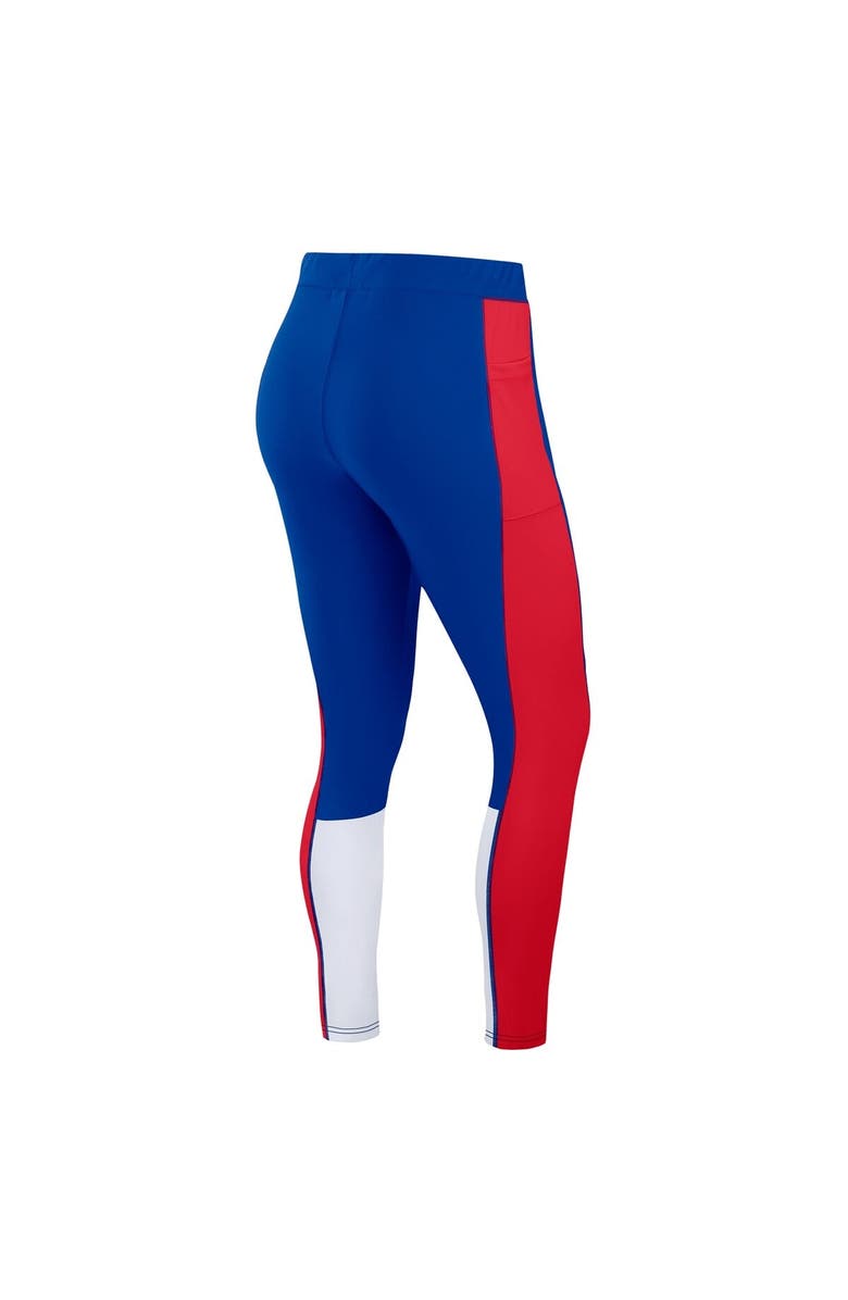 WEAR by Erin Andrews Women's WEAR by Erin Andrews Royal/Red Buffalo Bills Color-Block Leggings, Alternate, color,