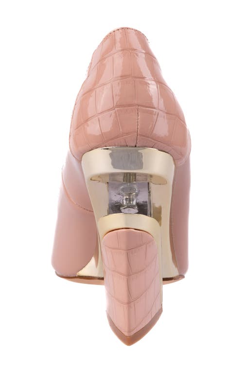 Ninety Union Viper Block Heel Pump In Blush