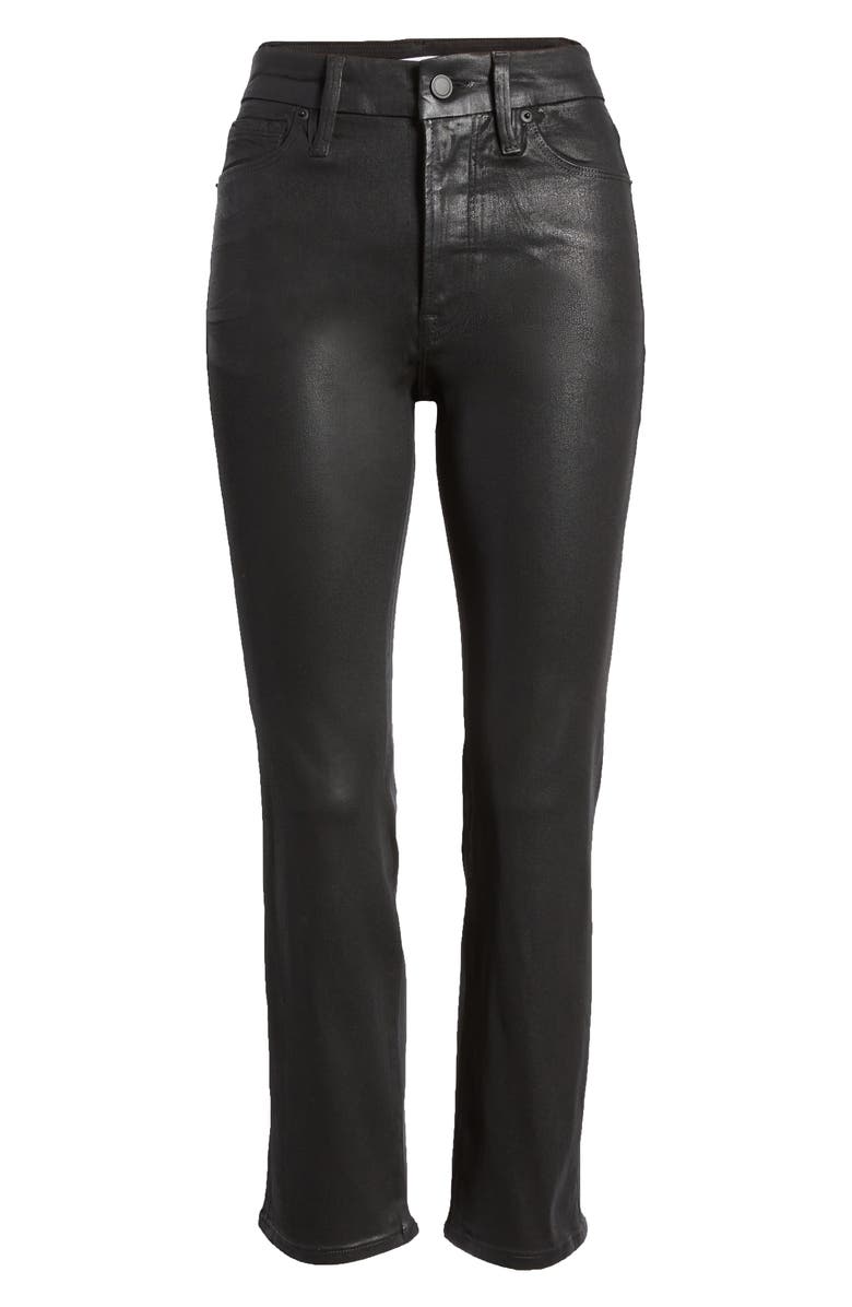 Good American Good Straight Coated Jeans, Alternate, color,