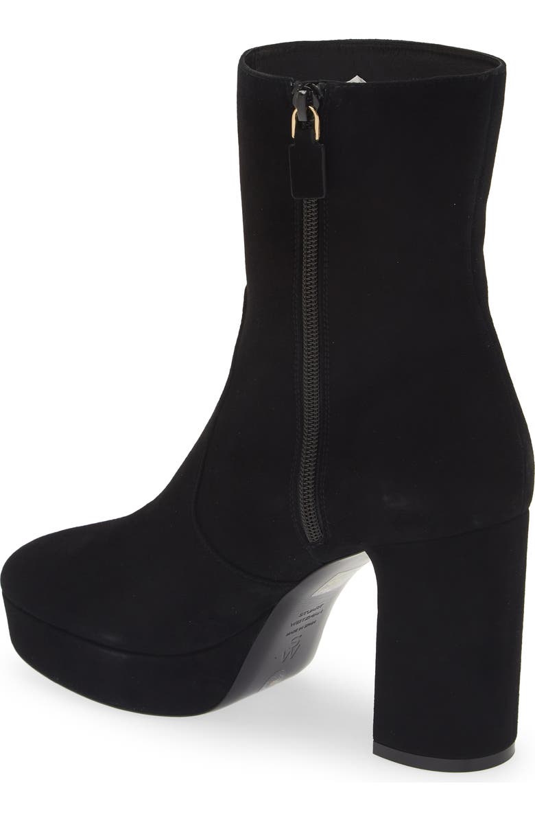 Stuart Weitzman Dayna Platform Bootie, Alternate, color, Black Suede
