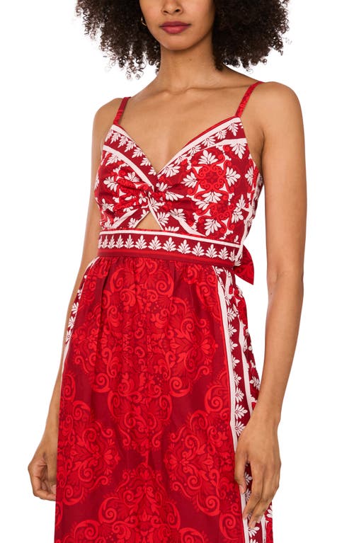 1.state Twist Front Maxi Dress In Red