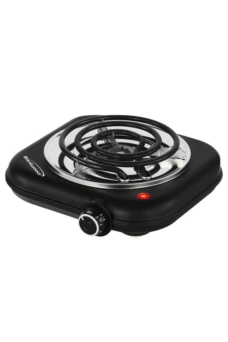 1100w Countertop Single Coiled Electric Burner, Main, color, Black