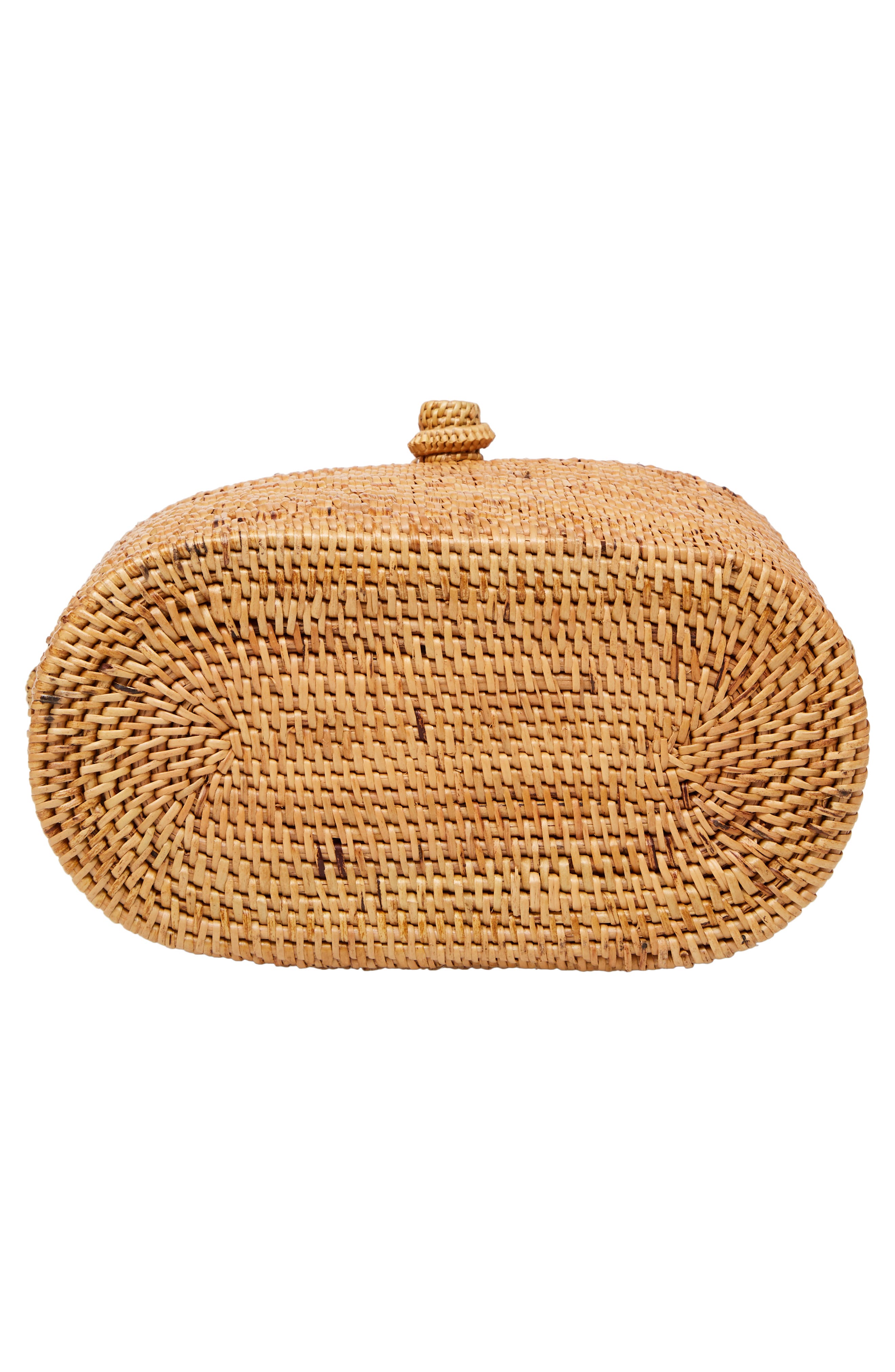 Street Level Woven Rattan Box Crossbody Bag, Alternate, color, 