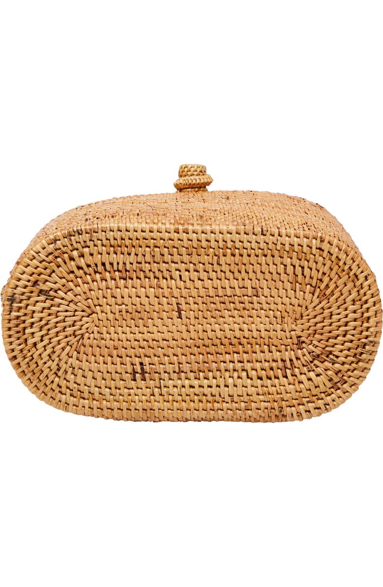 Street Level Woven Rattan Box Crossbody Bag, Alternate, color,