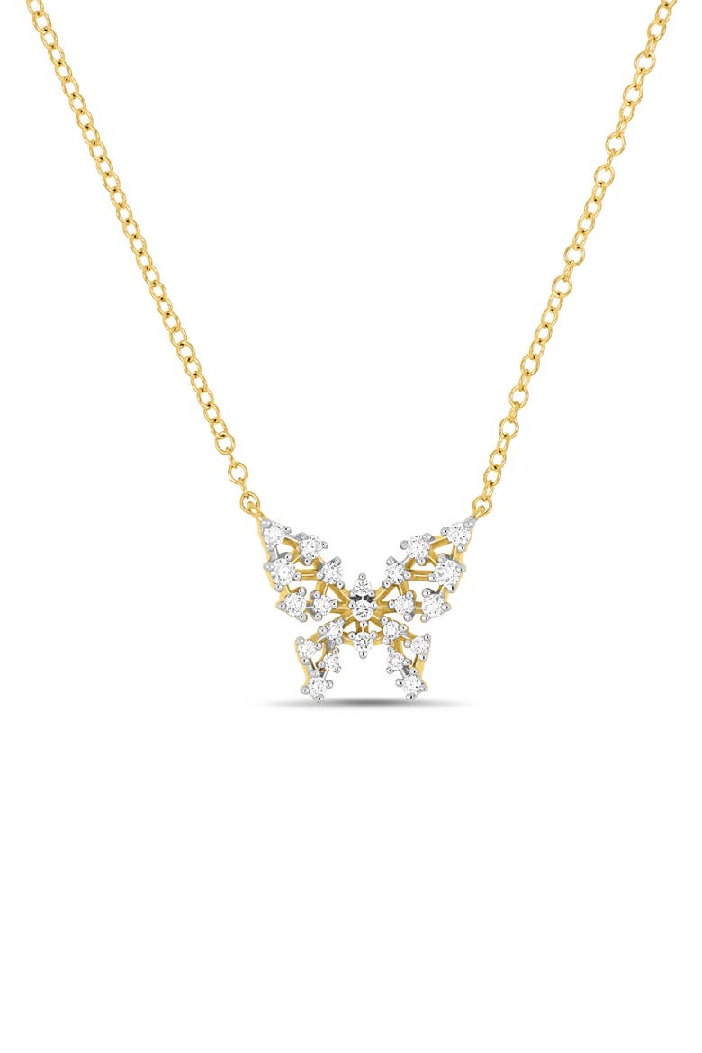 Getty 18k Gold Diamond Butterfly Pendant Necklace, Main, color, 18K YELLOW GOLD