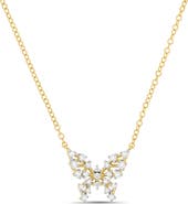 Bony Levy Getty 18k Gold Diamond Butterfly Pendant Necklace