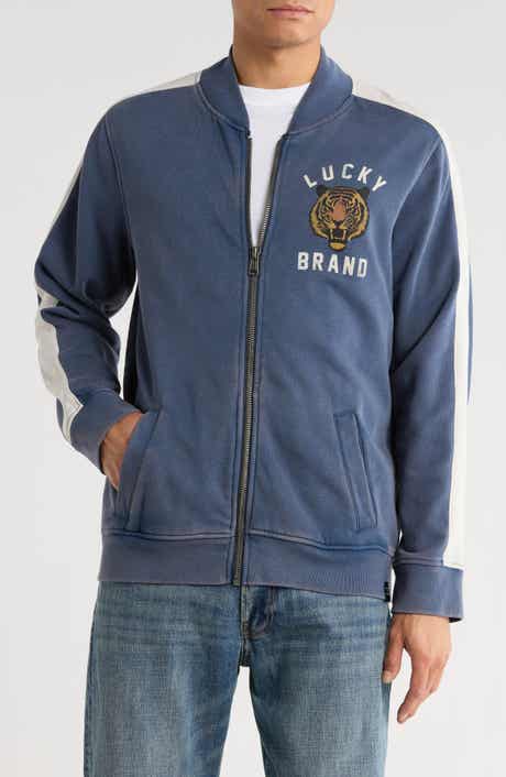 Lucky Brand Logo Varsity Bomber Jacket