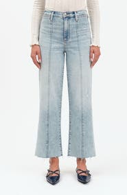 DAZE Pleaser Distressed High Waist Raw Hem Crop Jeans