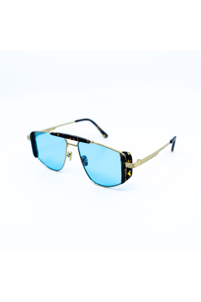 Five-o Havana Sunglasses, Alternate, color, Light Blue