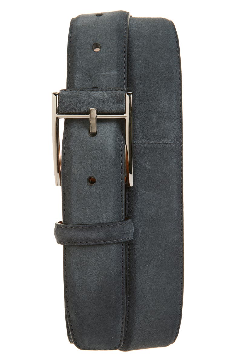 Magnanni Velaz Suede Leather Belt, Main, color, Siberia Suede