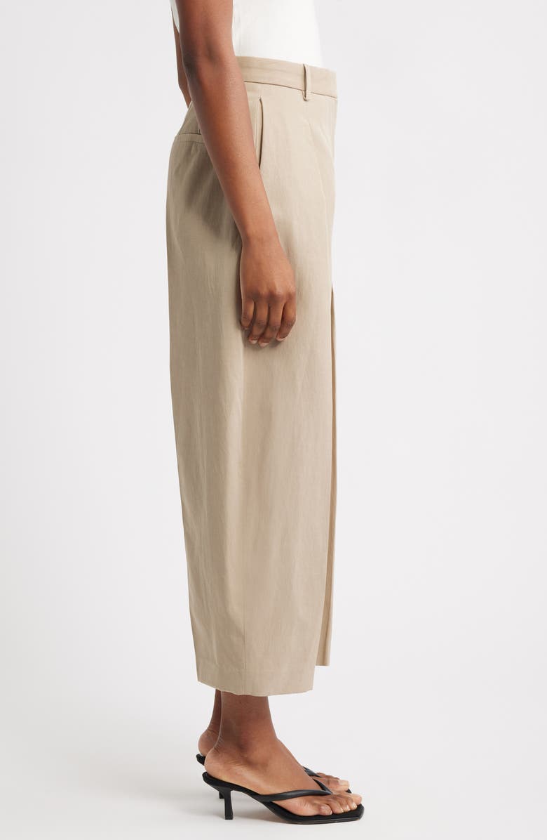 MANGO Olivia Pleated Straight Leg Pants, Alternate, color, Medium Brown