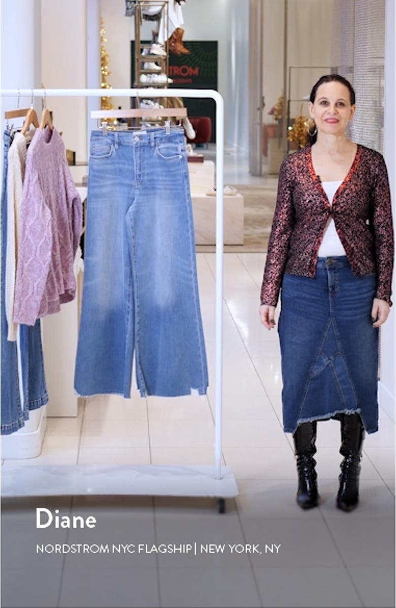 Le Palazzo High Waist Crop Wide Leg Jeans, sales video thumbnail