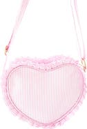 Bits & Bows Seersucker Ruffle Girls' Heart Purse