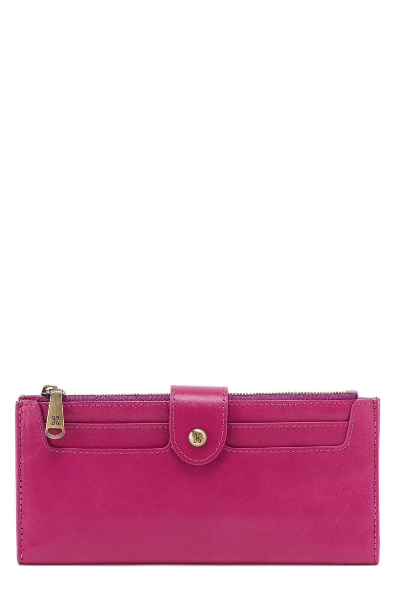 Dunn Leather Continental Wallet, Main, color, CACTUS FLOWER