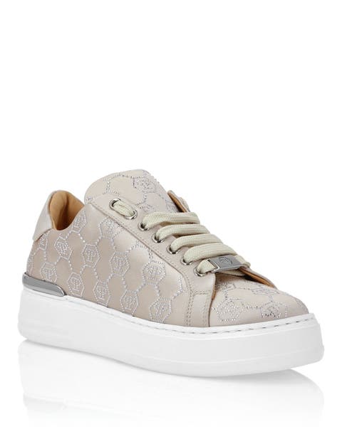 Satin Lo Top Sneakers Monogram Strass Women