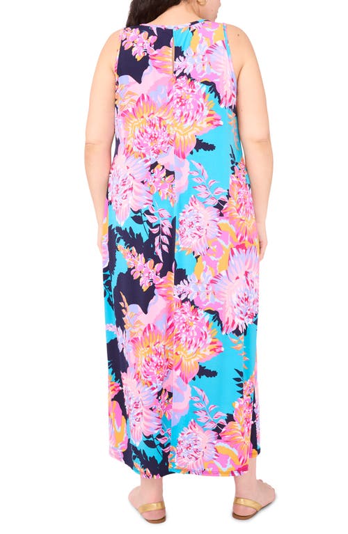 Vince Camuto Keyhole Back Maxi Dress In Blue