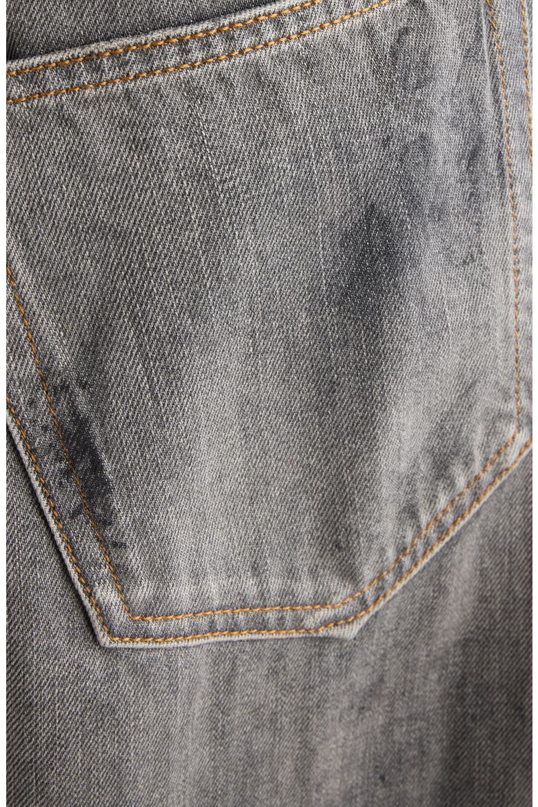 2023 Black Trafa Paint Splatter Baggy Wide Leg Jeans, Alternate, color, BLACK