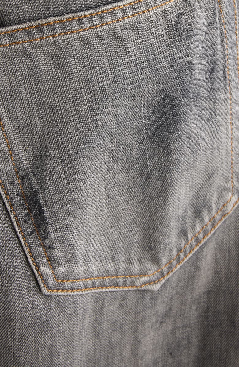 Acne Studios 2023 Black Trafa Paint Splatter Baggy Wide Leg Jeans, Alternate, color, Black