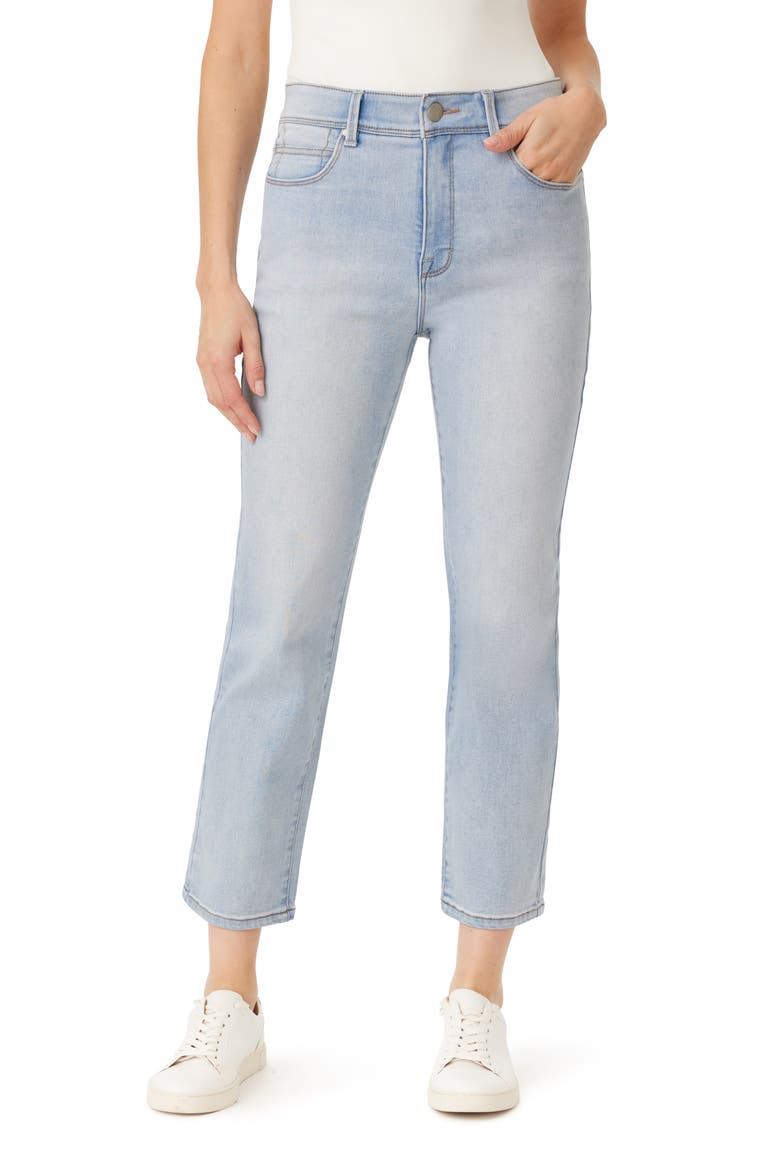 Effortless 27-Inch High Rise Slim Straight Leg Jeans video