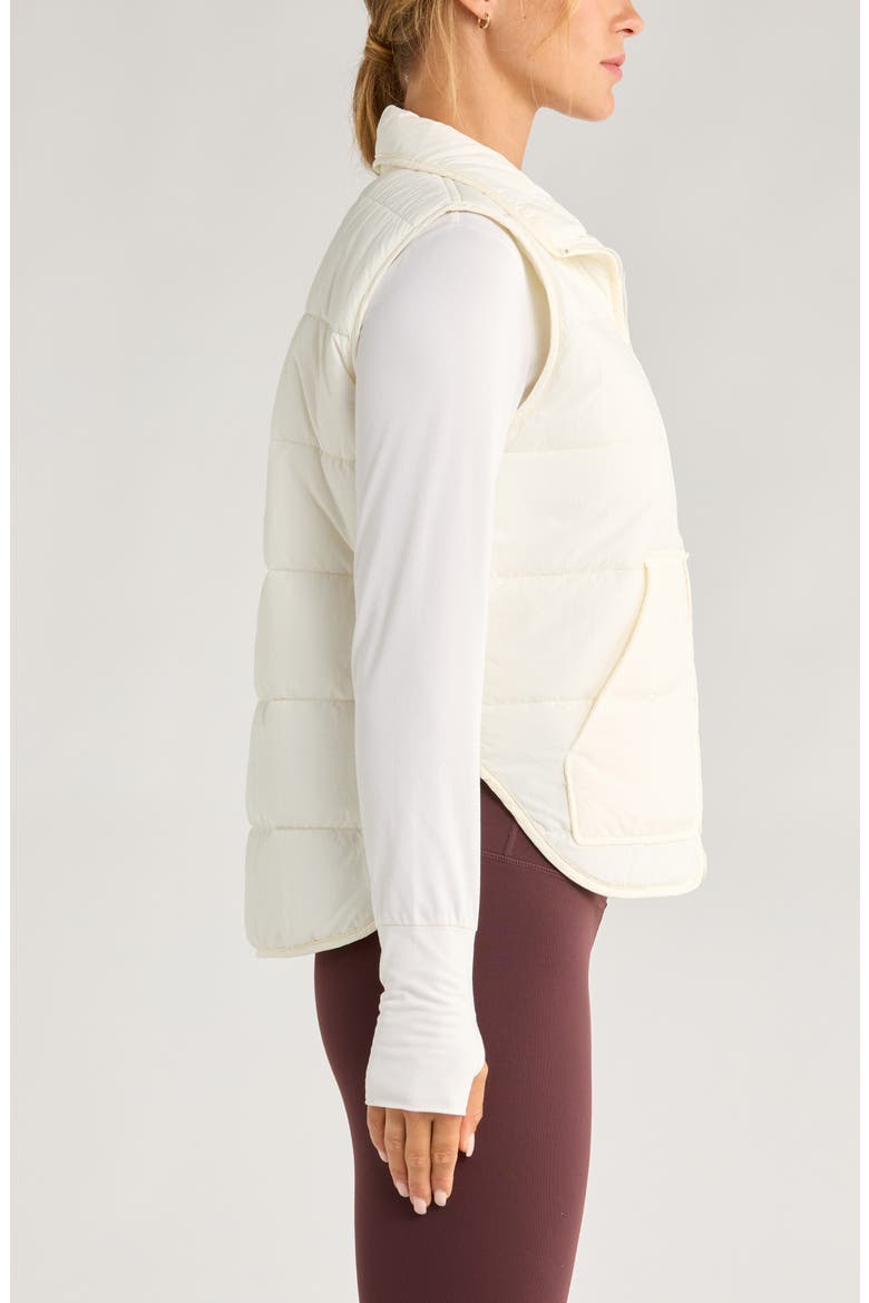 Packable Quilted Vest, Alternate, color, IVORY EGRET