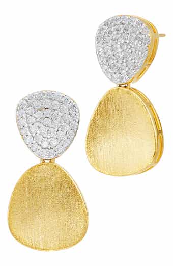 Cubic Zirconia Pavé Drop Earrings