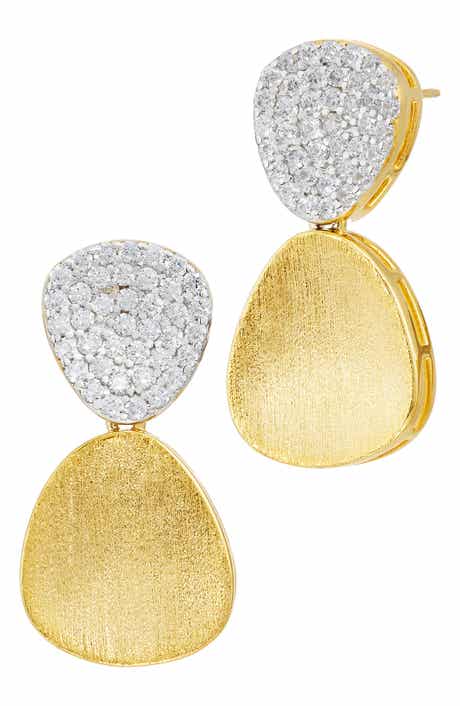 Cubic Zirconia Pavé Drop Earrings