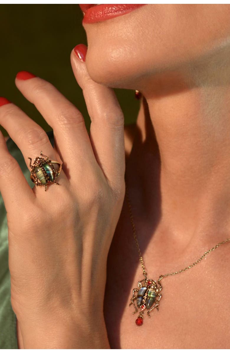 Bill Skinner Studio Bejewelled Beetle Ring, Alternate, color, Bettle