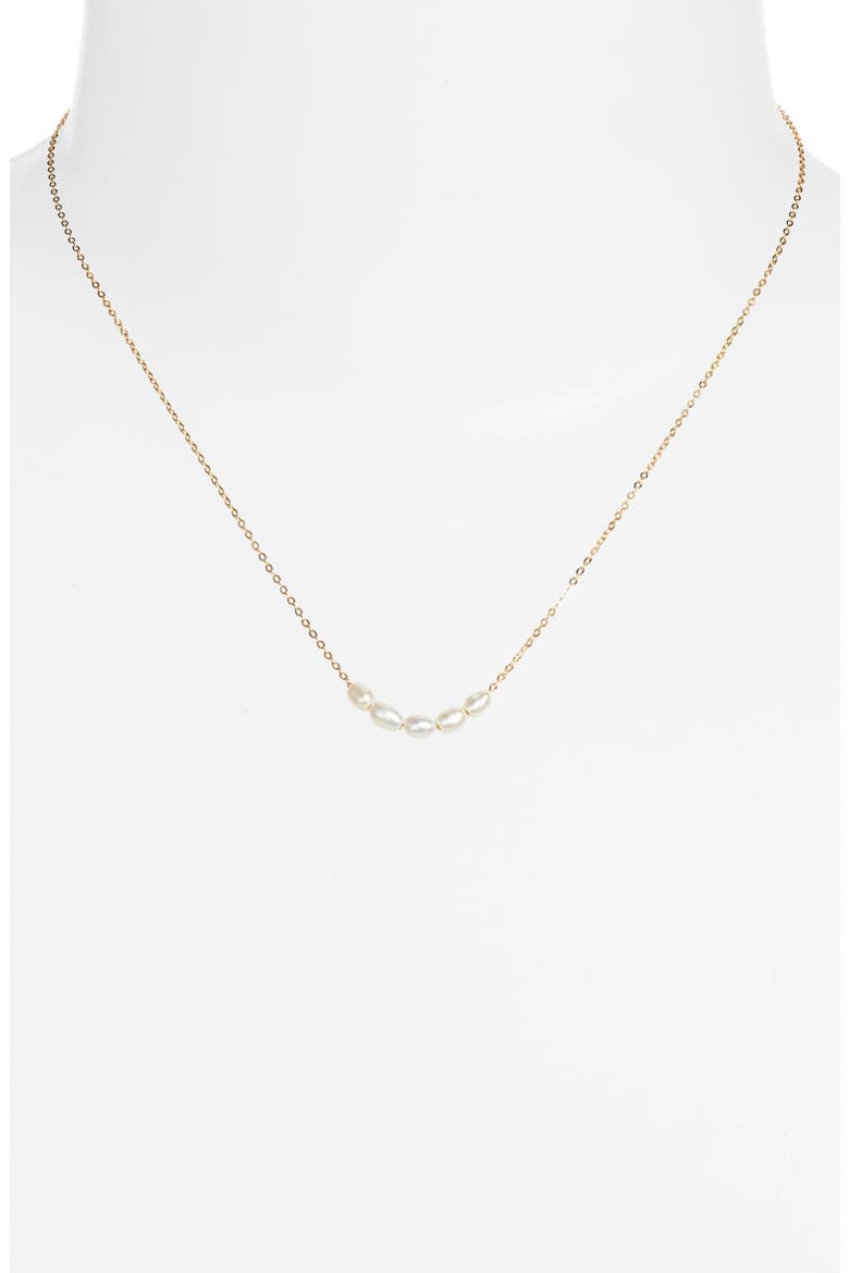 Landon Freshwater Pearl Necklace, Alternate, color, GOLD
