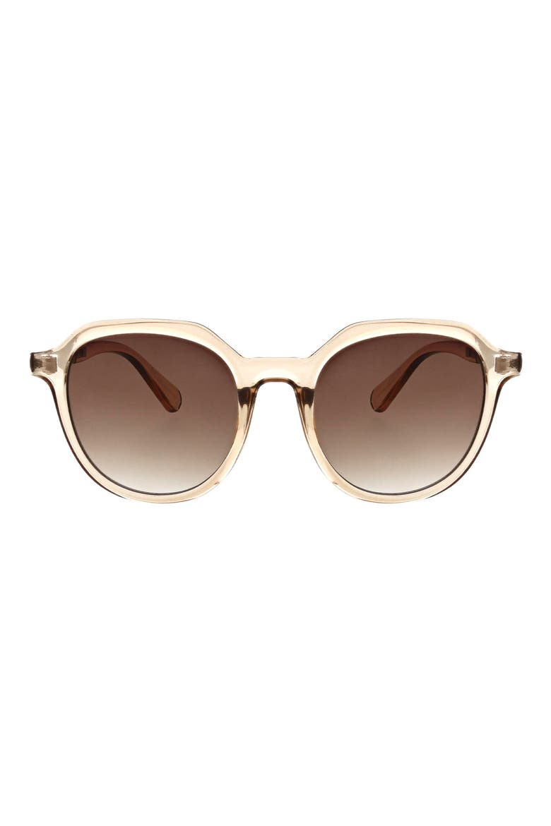 53mm Geometric Round Sunglasses, Main, color, BLUSH CRYSTAL