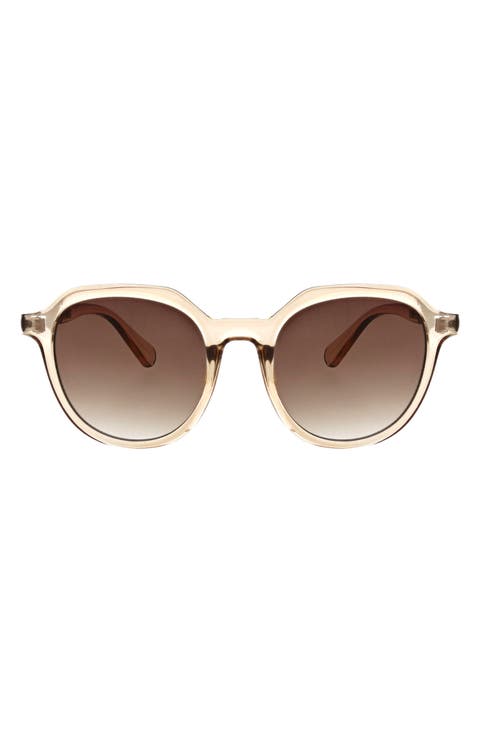 53mm Geometric Round Sunglasses