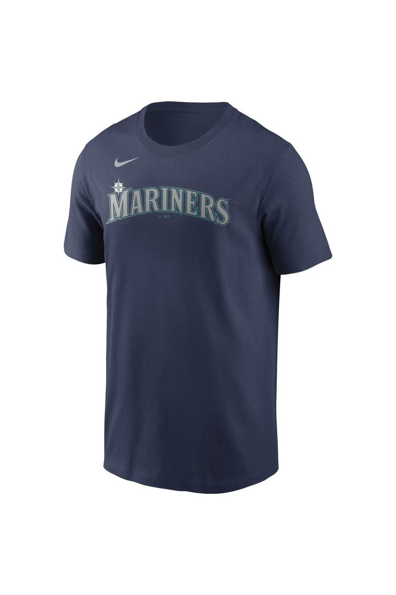 Men's Nike Navy Seattle Mariners Team Wordmark T-Shirt, Alternate, color, Navy