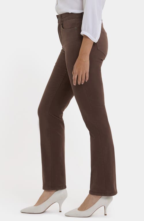 Nydj Marilyn High Waist Straight Leg Jeans In Brown