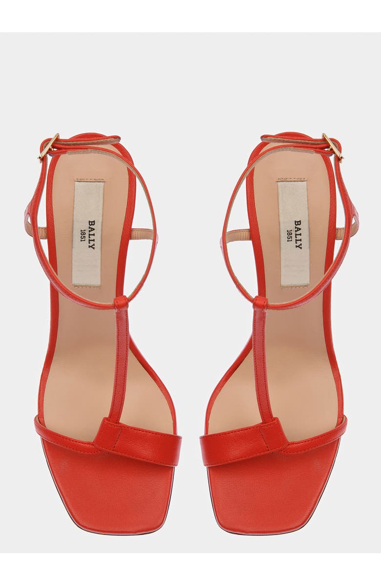 Bally Natalia Leather Sandals, Alternate, color, Orange