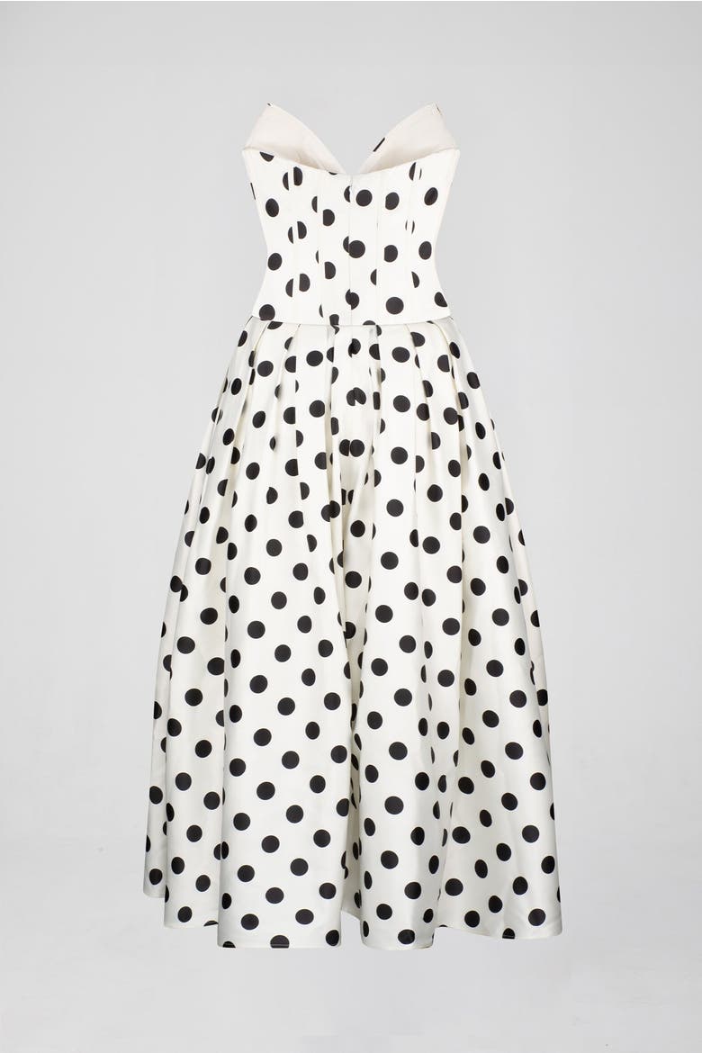 Pepper Midi Dress, Alternate, color, IvoryBlack