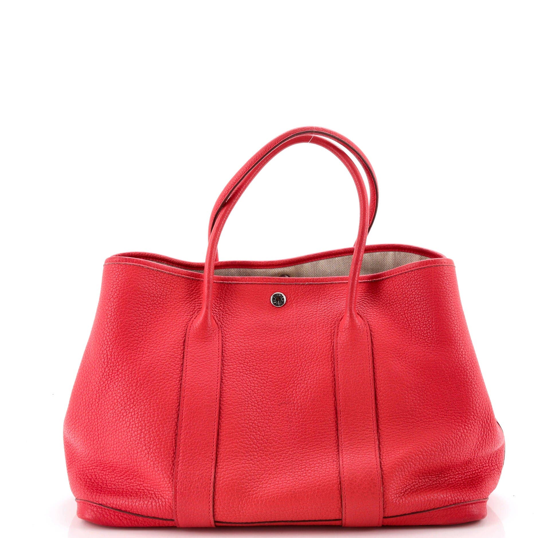 Garden Party Tote Leather 36, Alternate, color, Red