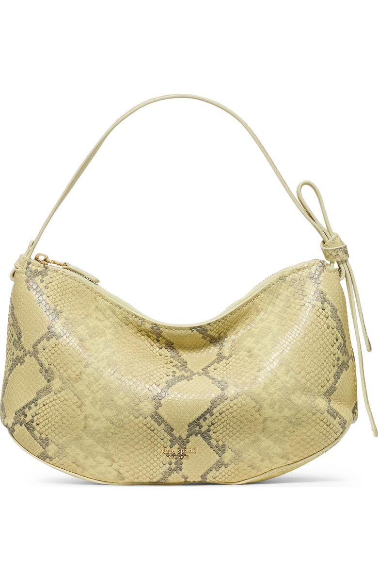 Kate Spade New York loop snakeskin-embossed leather shoulder bag, Main, color,