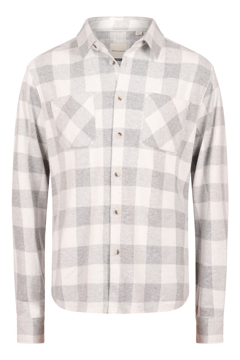Check Flannel Button Up Shirt, Alternate, color, 70 GREY