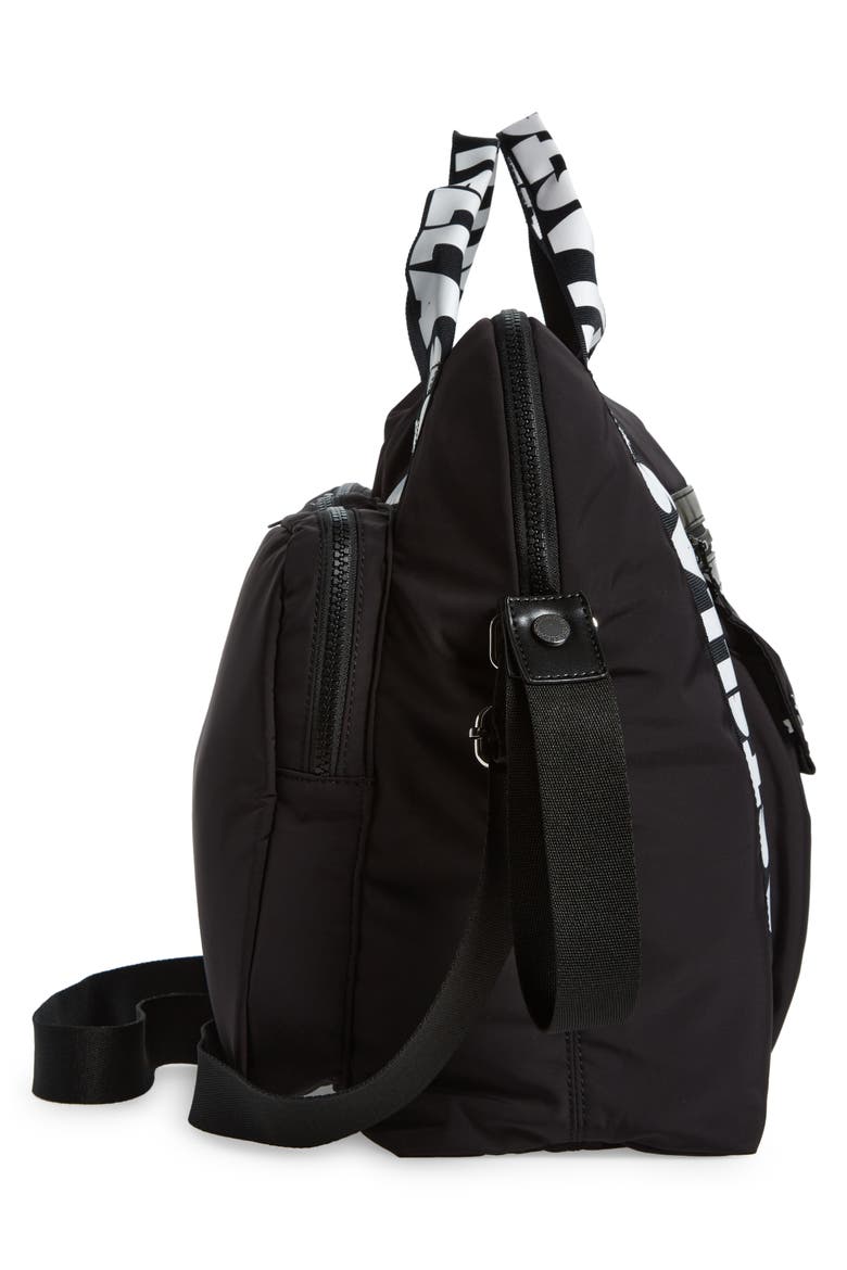 Stella McCartney Logo Diaper Bag, Alternate, color, 930 BLACK