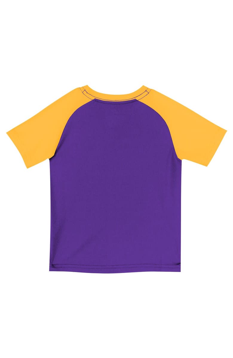 Nike Youth Nike Purple Los Angeles Lakers Practice T-Shirt & Shorts Set, Alternate, color, Purple