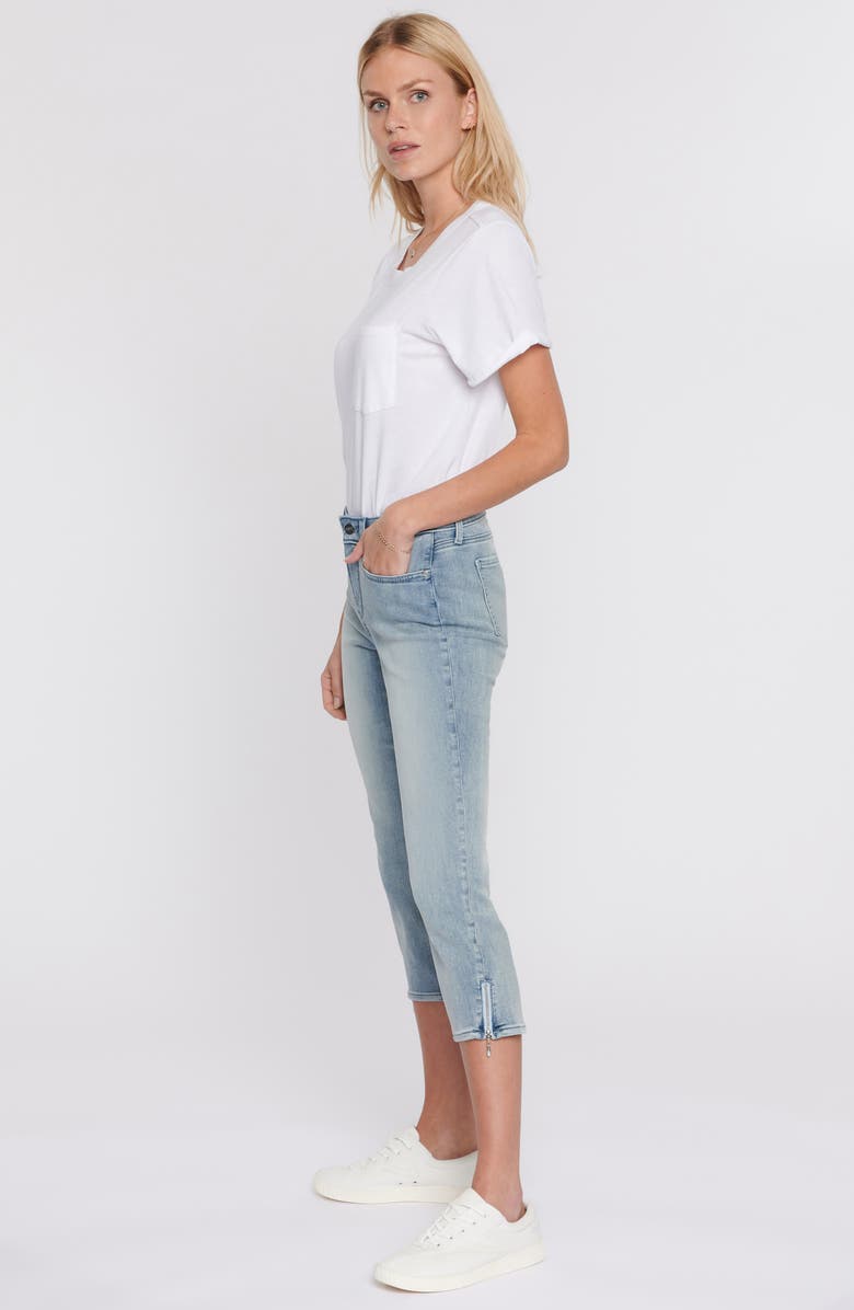 NYDJ Chloe Zip Hem Capri Jeans, Alternate, color,