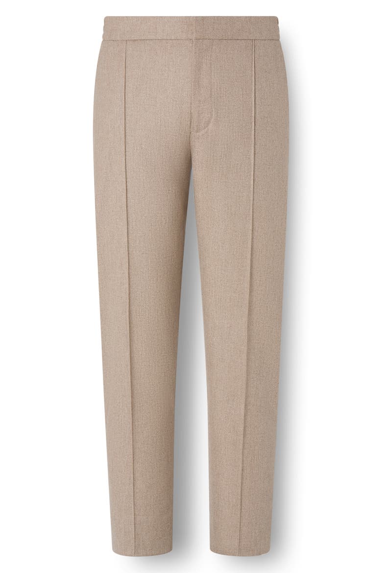 Wool Blend Pleated Trousers, Alternate, color, LIGHT TAUPE