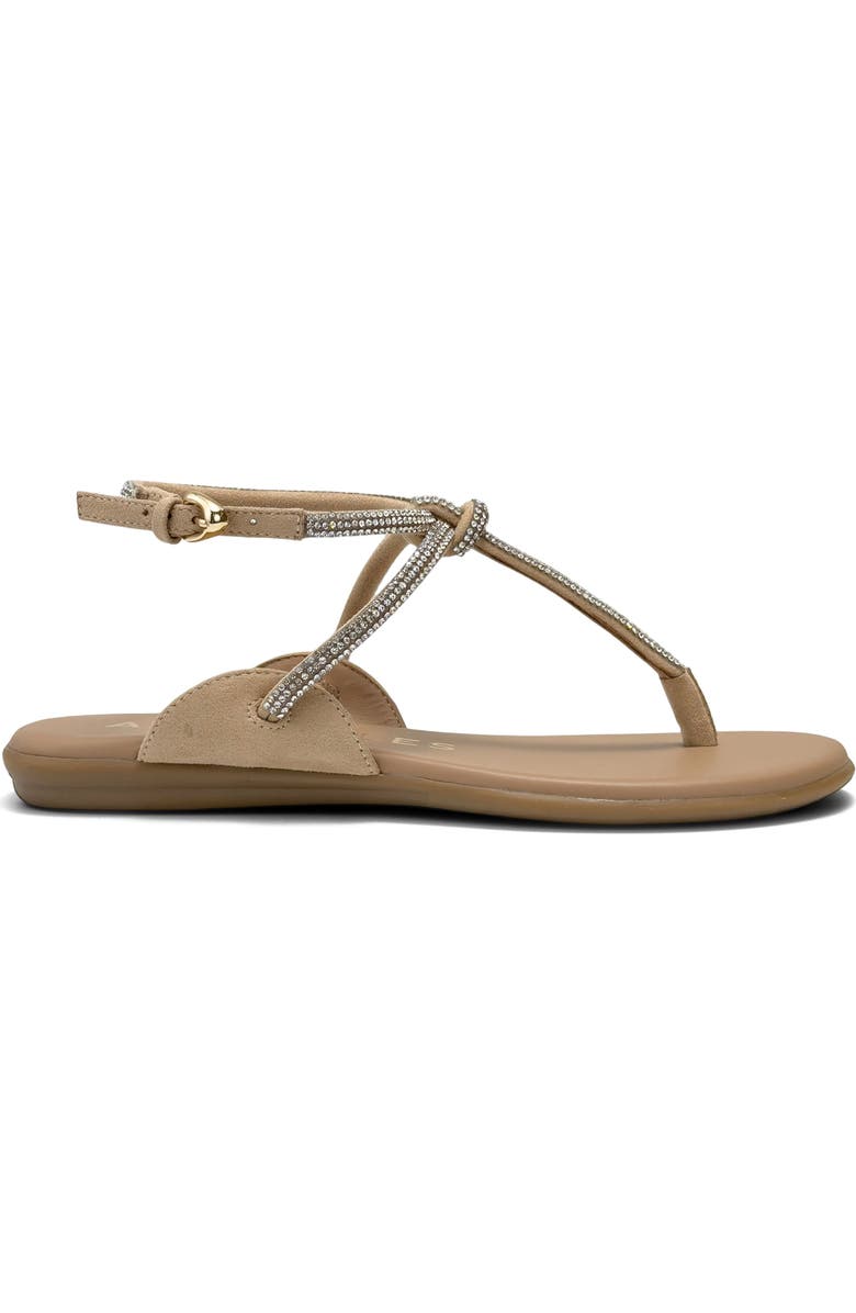 Aerosoles Gioiosa Ankle Strap Sandal, Alternate, color, Beige Bisque Fx Suede/ Crystal