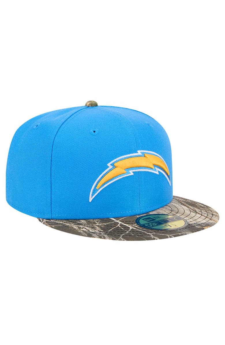 New Era Men's New Era Powder Blue Los Angeles Chargers Active Two-Tone Camo 59FIFTY Fitted Hat, Alternate, color, Powder Blue
