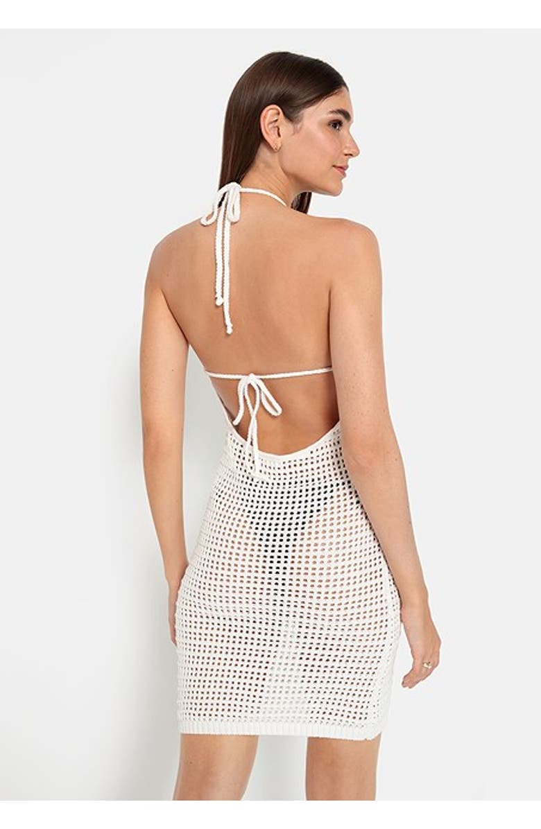 LSCN by LASCANA Women's Halter Neck Crochet Cover Up, Alternate, color, Ivory