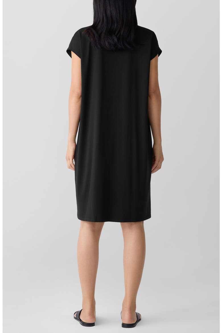 Classic Collar Shift Dress, Alternate, color, BLACK