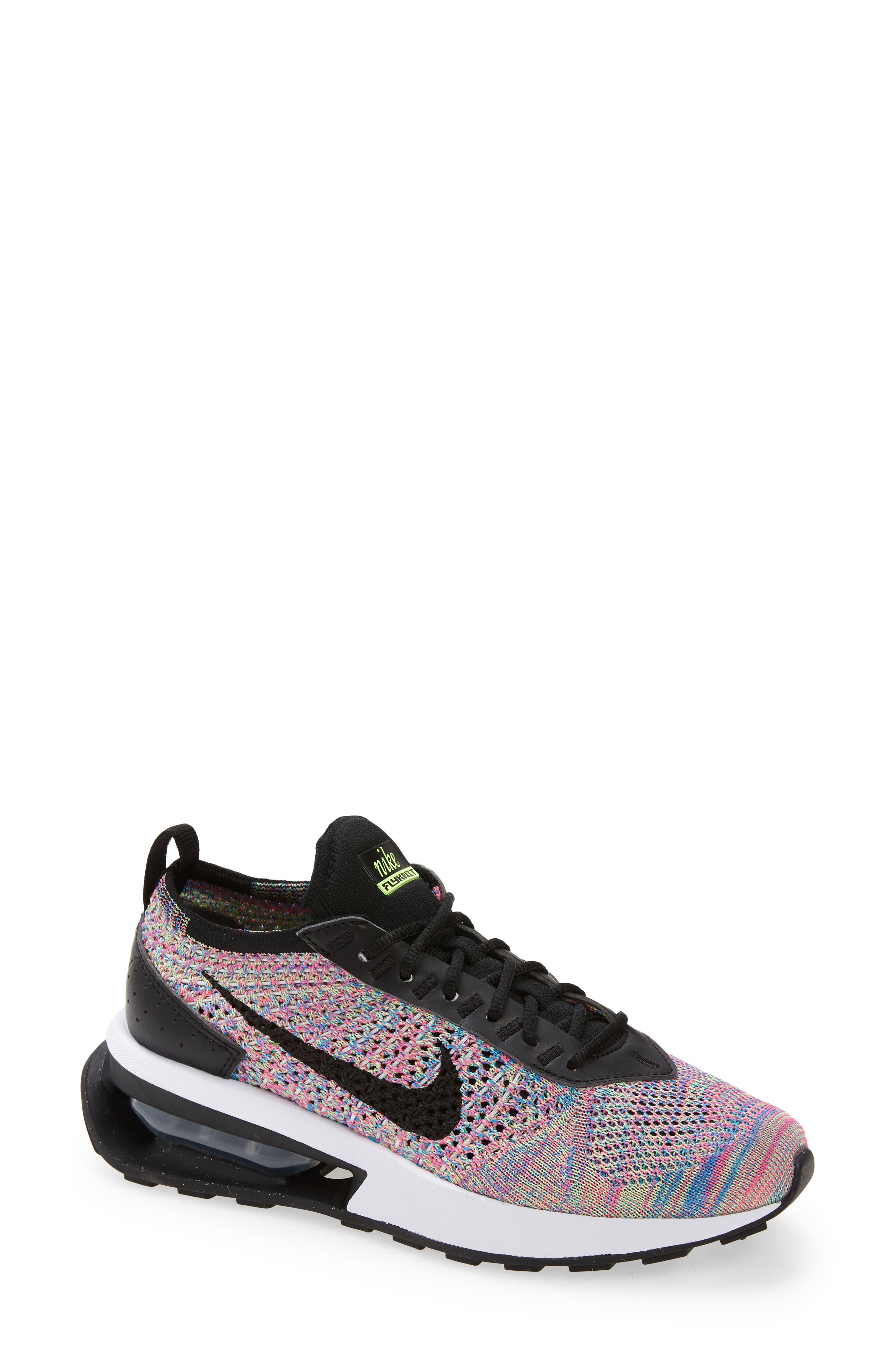 Nike Air Max Flyknit Racer Sneaker, Main, color, Green/ Black/ Pink/ Blue