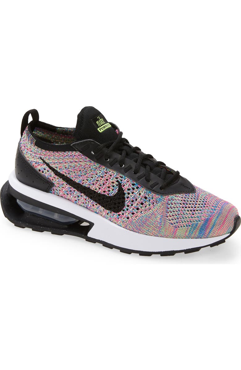 Nike Air Max Flyknit Racer Sneaker, Main, color, Green/ Black/ Pink/ Blue
