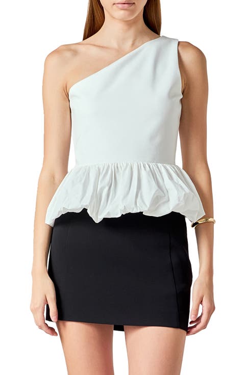 Asymmetric Bubble Hem Top